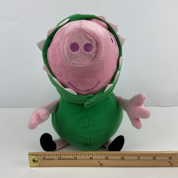 Peppa Pig Rawr & Oink In Dinosaur Costume Plush Stuffed Animal Toy 11” Talks - Picture 13 of 13